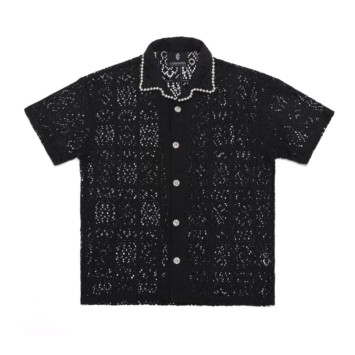 Diamond Trim Lace Shirt